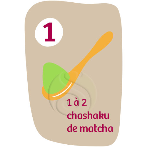 Image de cuillère avec matcha