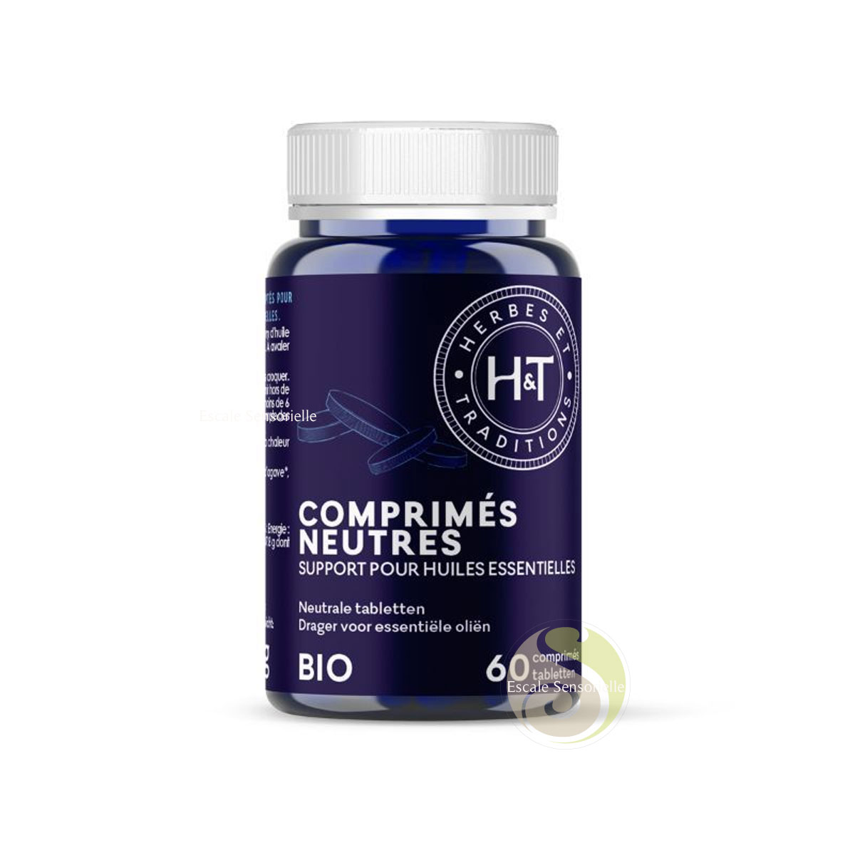 Comprimés neutres bio pour huiles essentielles