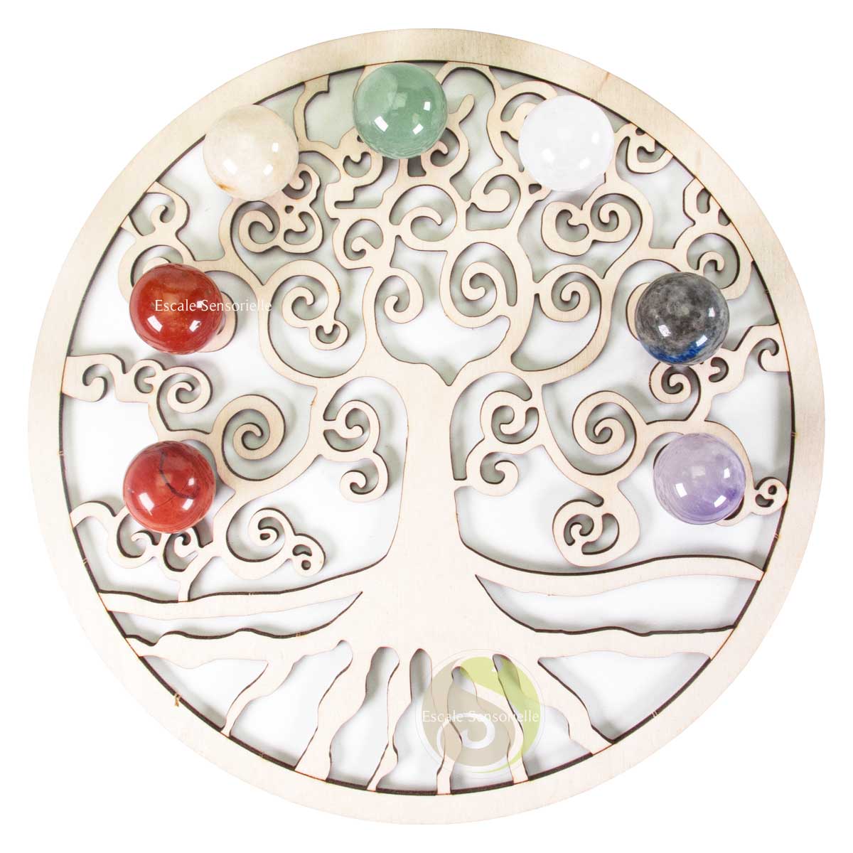 Bracelet Enfant Pierres Minérales 7 Chakras - 4 Mm - Escale Sensorielle - Neuf Avec étiquettes