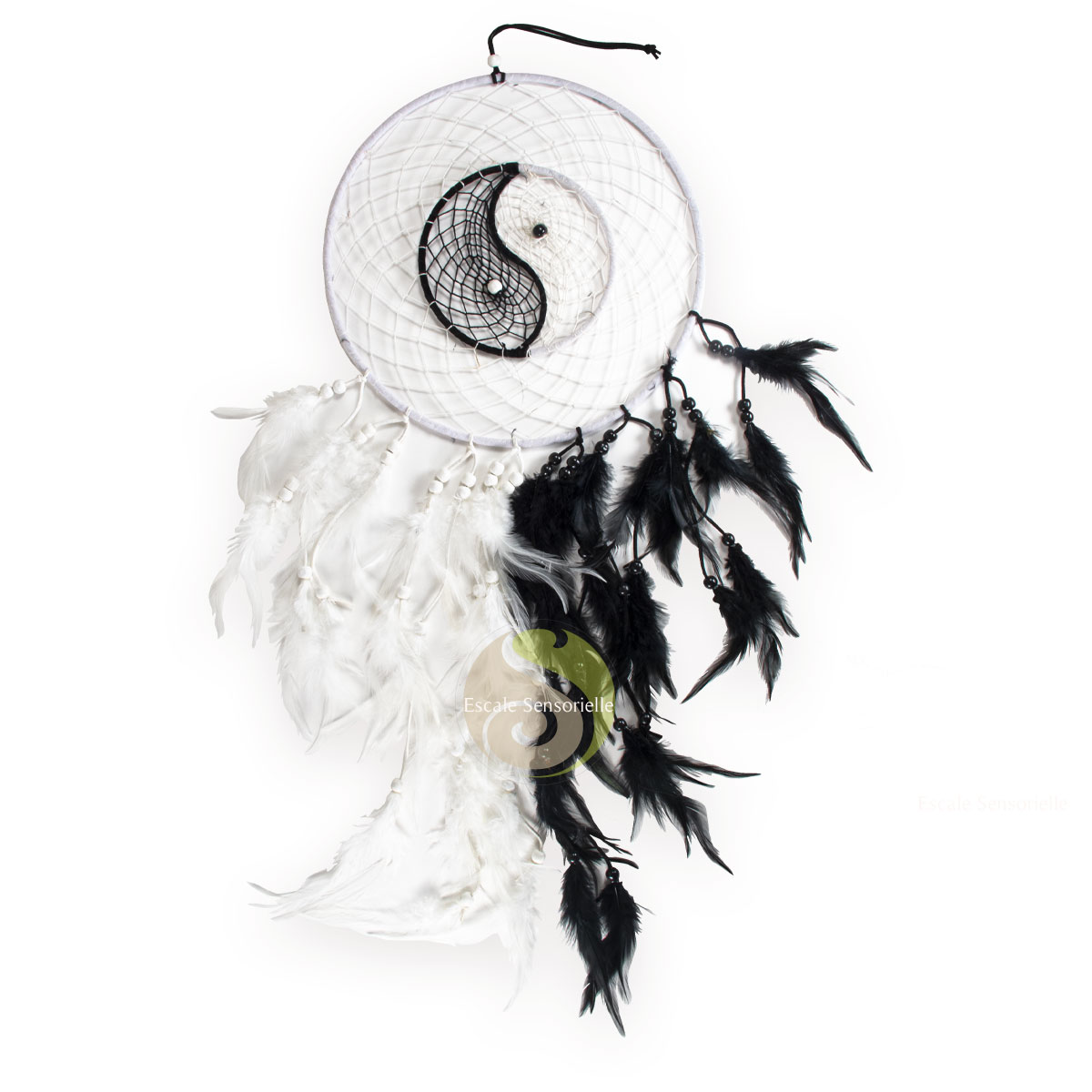 Attrape-Rêves 9 Cm + 4 Petits - Couleur Noir - Décoration Bohème Chambre, Symbolique Des Rêves