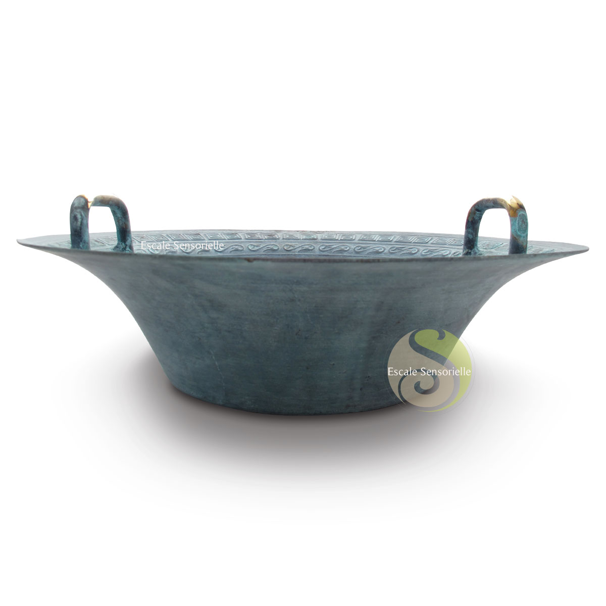 Bol taoïste chinois jaillissant Lung ding 38 cm Escale Sensorielle longxi jallissant chinois méditation