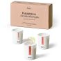 Happiness Aromatherapy collection coffret cadeau 3 bougies luxes Aery Living