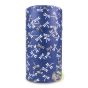 Boite à thé motif japonais finition papier washi bleu et blanc 60g