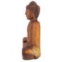 Bouddha méditation assis 40 cm statue en bois de suar finition de qualité