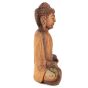Statue Bouddha pièce unique en bois de suar assis méditation 