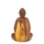 bouddha bois statue sculpté porte bonheur prospérité chance argent