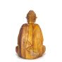 Figurine bois Bouddha lotus méditation bois de suar 20cm