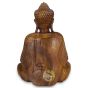 Statue sculptée bois suar Bouddha assis lotus