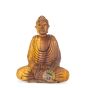 Représentation Bouddha méditation assis lotus 20 cm bois suar