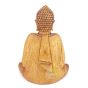 Bouddha assis lotus 21cm statue bois suar