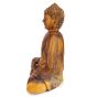 Statue fabrication artisanale bois de suar Bouddha thailandais