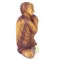 Méditation statue rêveur Bouddha 30cm bois sculpté