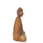 Statuette bouddha méditation bois sculpté chance bonheur