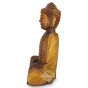 Effigie bouddha bois statue 43 cm en bois de suar superbe qualité