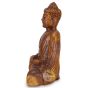 Bouddha 40cm assis lotus bois suar statue sculptée