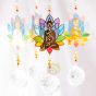 Cristal cristal à suspendre bouddha chakras arc-en-ciel
