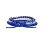bracelets "communication" pierre minérales calcédoine bleue, lapis lazuli, sodalite