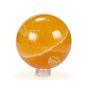 Calcite orange pierre naturelle en sphère polie de 57 mm