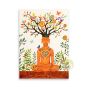 Carte postale arbre Bouddha en papier FSC et encre végétale naturelle