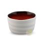 Chawan gris rouge 400ml cérémonie thé matcha céramique fabrication artisanale