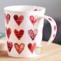 Mug Cupti 500ml hearts bone china pour thé ou infusion 