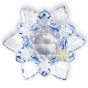 Énergie Chi lotus en cristal reflet bleu 100 mm 