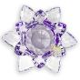 Lotus décoration violet cristal feng shui prospérité et chance 