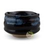 Bol design japonais thé matcha chawan bleu noir
