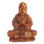 Moine Shaolin 30cm bois de suar méditation zen