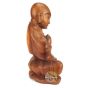 Shaolin statue moine assis en bois de suar 30 cm