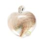  Sainte lucie cœur Oeil de shiva pendentif fixation argent naturel mollusque