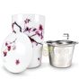 Teaeve mug tisanière filtre amovible rigide inox Sakura fleurs de cerisier japonais