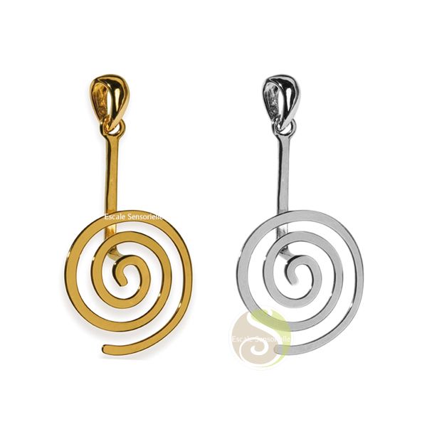 Clip attache donut spirale argent 925e ou plaqué or bijoux fantaisies pi chinois