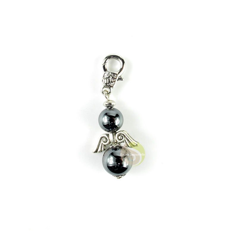 Charme ange hématite pierre minérale pour bracelet bijoux