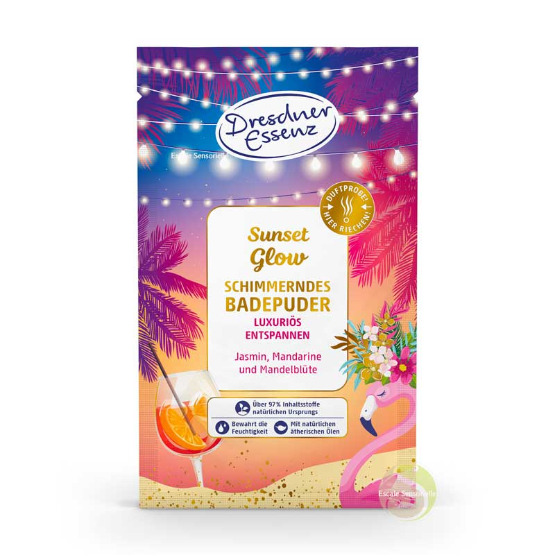Poudre de bain scintillant Sunset Glow Dresdner Essenz