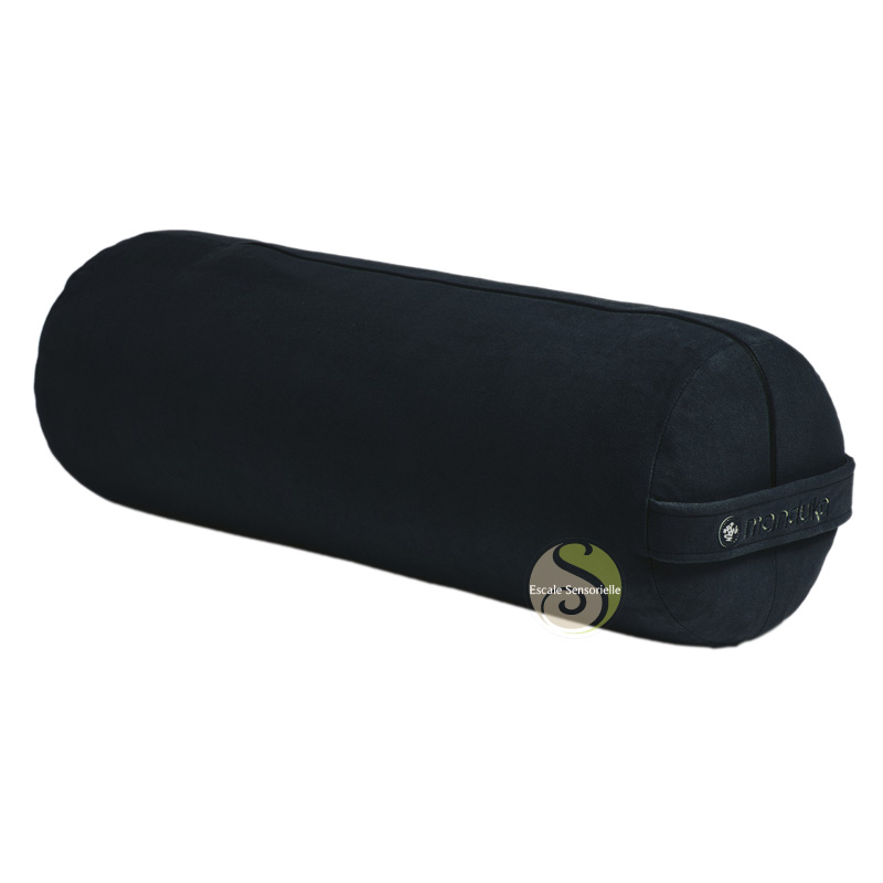 Bolster yoga rond Manduka midnight coussin doux
