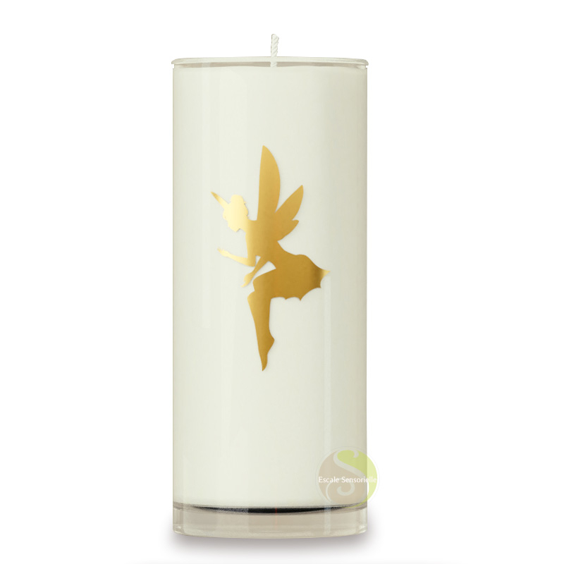 Bougie fée blanche stéarine végétale 60h sans parfum