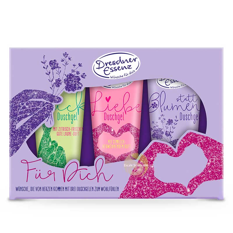 Coffret cadeau gel douche "pour vous" vegan