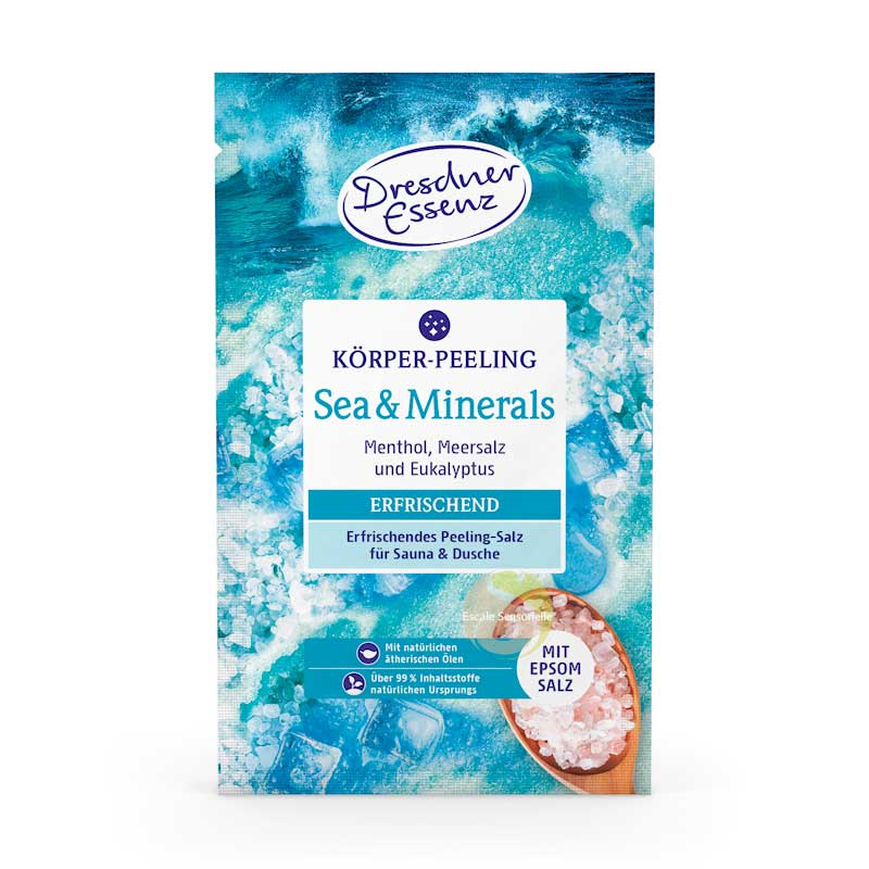 Gommage corps au sel d'epsom menthe, eucalyptus Dresdner Essenz