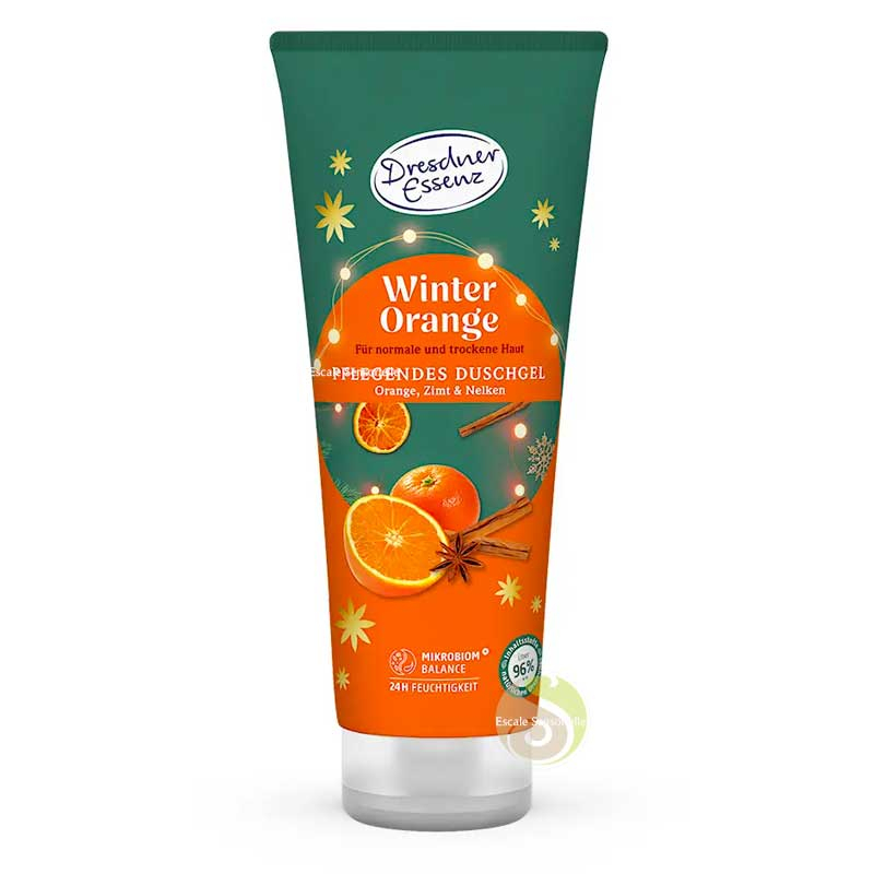Gel douche orange d'hiver vegan Dresdner Essenz 
