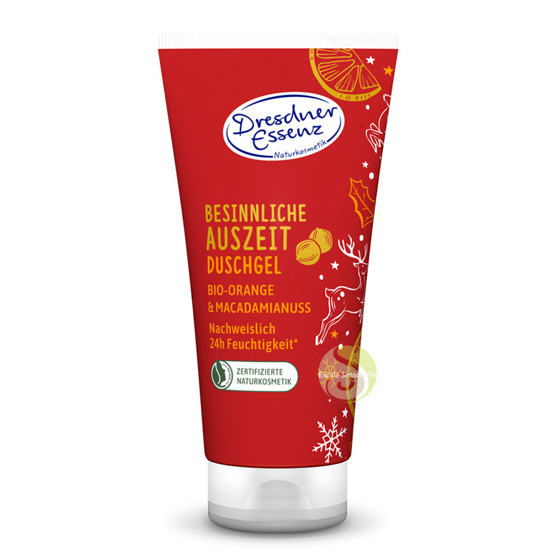 Gel douche bio orange macadamia Dresdner Essenz certifié Natrue