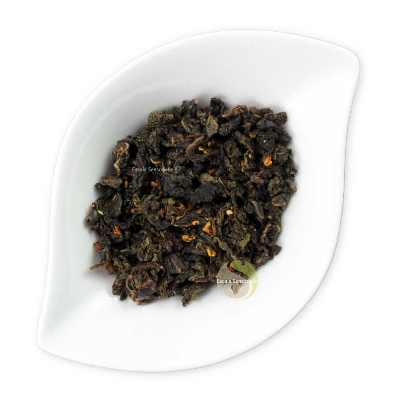 Oolong osmanthus notes florales et de pêches