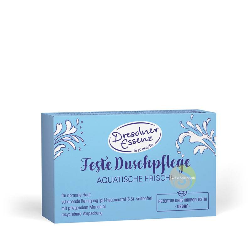 Soin douche solide Dresdner Essenz fraîcheur aquatique vegan sans savon