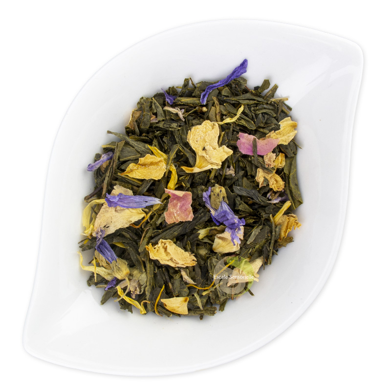 Rêve d'orient thé vert fraise datte fleurs d'oranger saveur fruité florale 