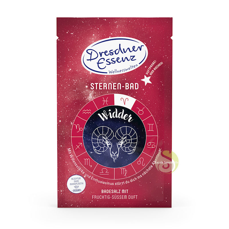 Bélier poudre de bain vegan fruité Dresdner Essenz sans micro plastique 