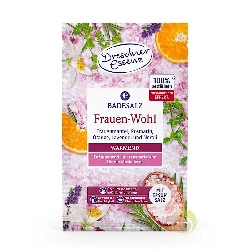 Poudre de bain au sel d'epsom bien-être féminin Dresdner Essenz