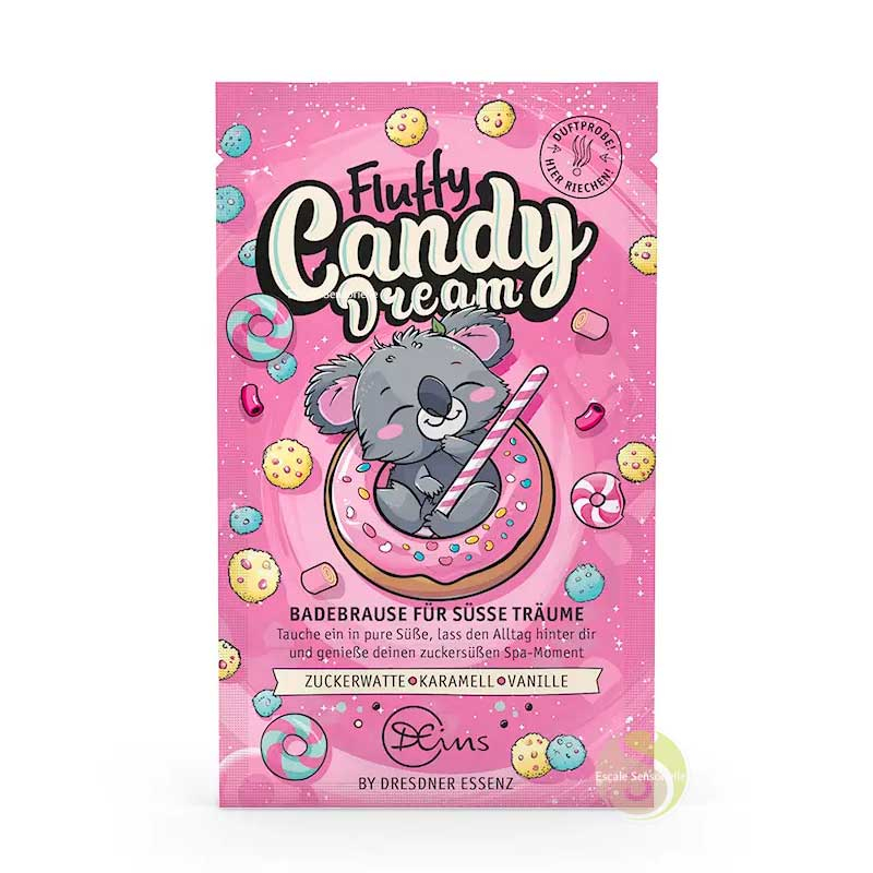 Sel de bain rêve de bonbons moelleux barbe à papa, caramel, et vanille Dresdner Essenz