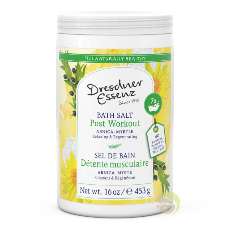 Bain santé Arnica myrte relaxant régénérant sel de bain Dresdner Essenz 