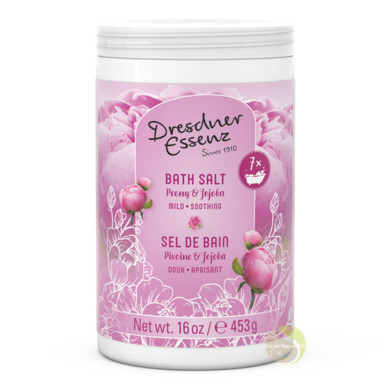 Sel de bain doux et apaisant pivoine jojoba Dresdner Essenz 
