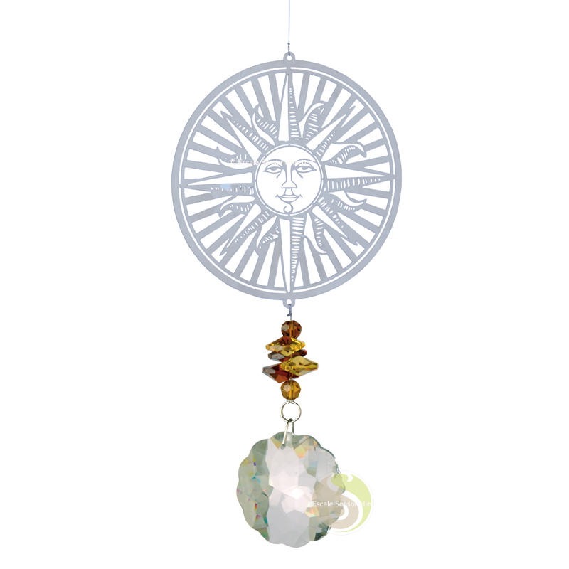 Soleil suspension feng shui mobile à vent intérieur extérieur